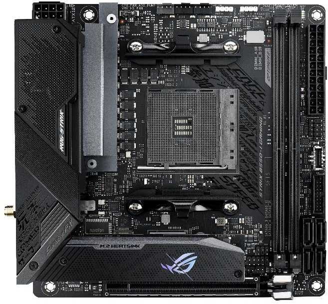 Материнская плата Asus ROG STRIX B550-I GAMING Soc-AM4 AMD B550 2xDDR4 mini-ITX AC`97 8ch(7.1) 2.5Gg RAID+HDMI+DP