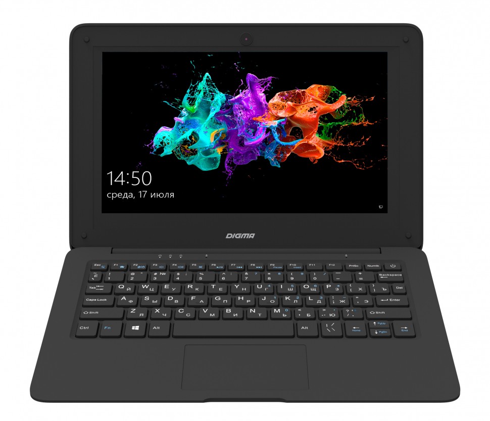Ноутбук Digma EVE 10 A201 Atom X5 Z8350/2Gb/SSD64Gb/Intel HD Graphics 500/10.1"/IPS/FHD (1920x1200)/Windows 10 Home Single Language 64/black/WiFi/BT/Cam/5000mAh
