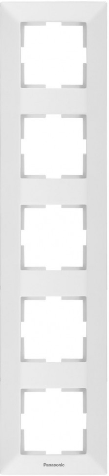 Рамка Panasonic Arkedia WMTF08152WH-RU 5x вертикальный монтаж пластик белый (упак.:1шт)