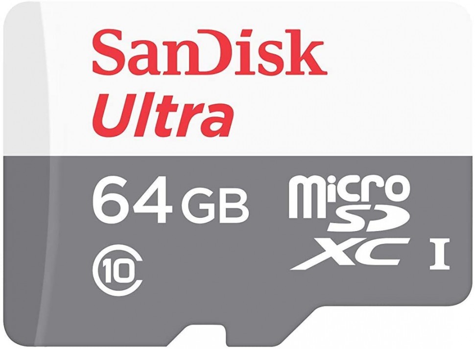 Флеш карта microSDXC 64Gb Class10 Sandisk SDSQUNR-064G-GN3MN Ultra Light w/o adapter