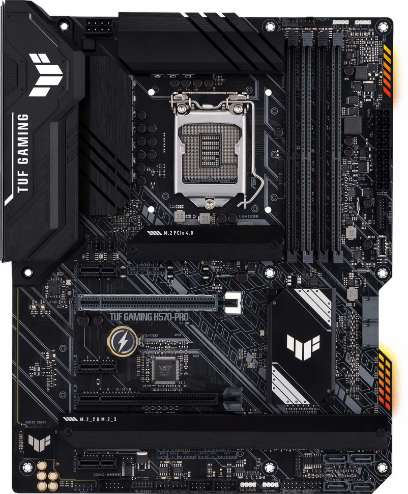 Материнская плата Asus TUF GAMING H570-PRO Soc-1200 Intel H570 4xDDR4 ATX AC`97 8ch(7.1) 2.5Gg RAID+HDMI+DP