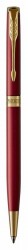Ручка шариковая Parker Sonnet Core K439 Slim (1931477) LaqRed GT M черные чернила подар.кор.