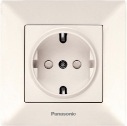 Розетка силовая Panasonic Arkedia (WMTC02122BG-RU) скрыт. зазем. штор. IP20 бежевый (упак.:1шт)