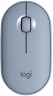 Мышь Logitech Pebble M350 синий оптическая (1000dpi) silent беспроводная BT/Radio USB для ноутбука (2but)