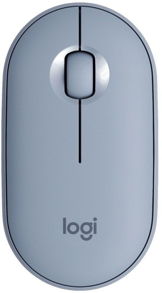 Мышь Logitech Pebble M350 синий оптическая (1000dpi) silent беспроводная BT/Radio USB для ноутбука (2but)