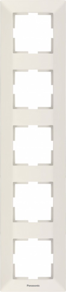 Рамка Panasonic Arkedia WMTF08152BG-RU 5x вертикальный монтаж пластик бежевый (упак.:1шт)