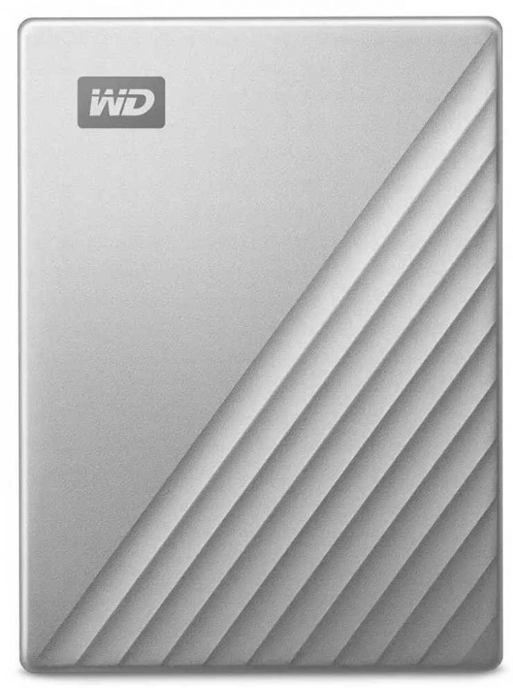 Жесткий диск WD Original USB-C 1Tb WDBC3C0010BSL-WESN My Passport Ultra 2.5" серебристый