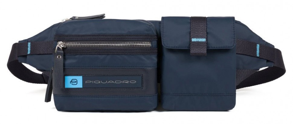 Сумка на пояс Piquadro Bios CA5112BIO/BLU синий нейлон