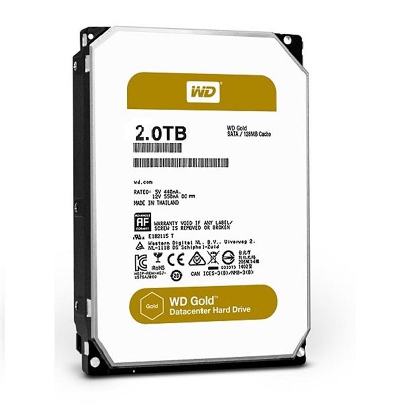 Жесткий диск WD Original SATA-III 2Tb WD2005FBYZ Gold (7200rpm) 128Mb 3.5"