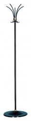 Вешалка напольная Бюрократ ТММ ТММ 137/BLACK черный основание круг наконечники черный крючки двойные для верхней одежды метал. (упак.:1шт)