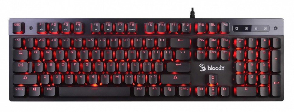 Клавиатура A4Tech Bloody B500 серый USB for gamer LED