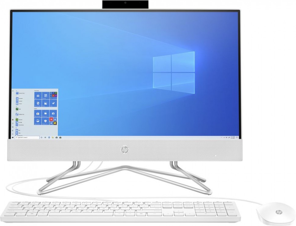 Моноблок HP 22-df0003ur 21.5" Full HD Touch i5 1035 G1 (1)/8Gb/SSD512Gb/MX330 2Gb/CR/Windows 10/GbitEth/WiFi/BT/90W/клавиатура/мышь/Cam/белый 1920x1080
