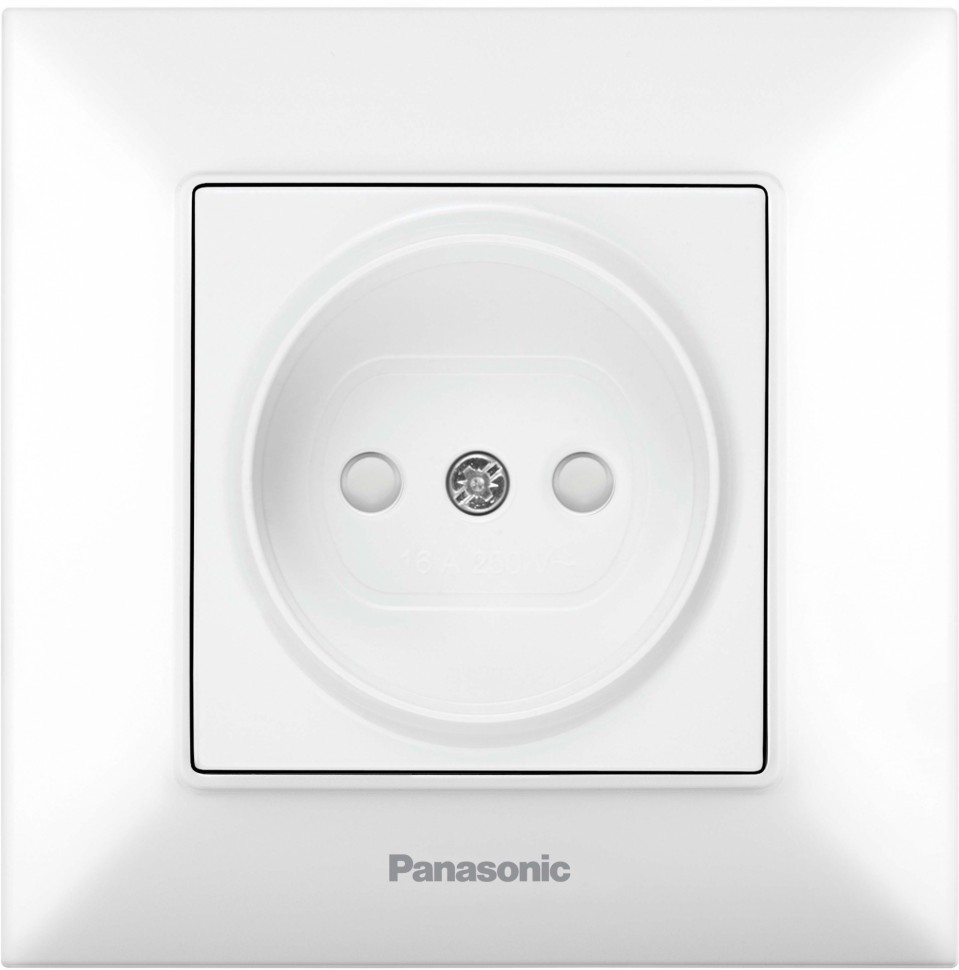 Розетка силовая Panasonic Arkedia Slim (WNTC02112WH-RU) скрыт. зазем. штор. IP20 белый (упак.:1шт)