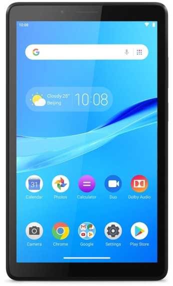 Планшет Lenovo Tab M7 TB-7305X MT8765 (1.3) 4C/RAM1Gb/ROM16Gb 7" IPS 1024x600/3G/4G/Android 9.0/черный/2Mpix/2Mpix/BT/GPS/WiFi/Touch/microSD 128Gb/minUSB/3450mAh/10hr