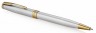 Ручка шариковая Parker Sonnet Core K527 (1931507) Stainless Steel GT M черные чернила подар.кор.