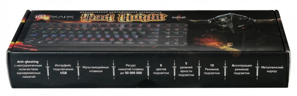 Клавиатура Оклик 960G Dark Knight механическая черный USB Multimedia for gamer