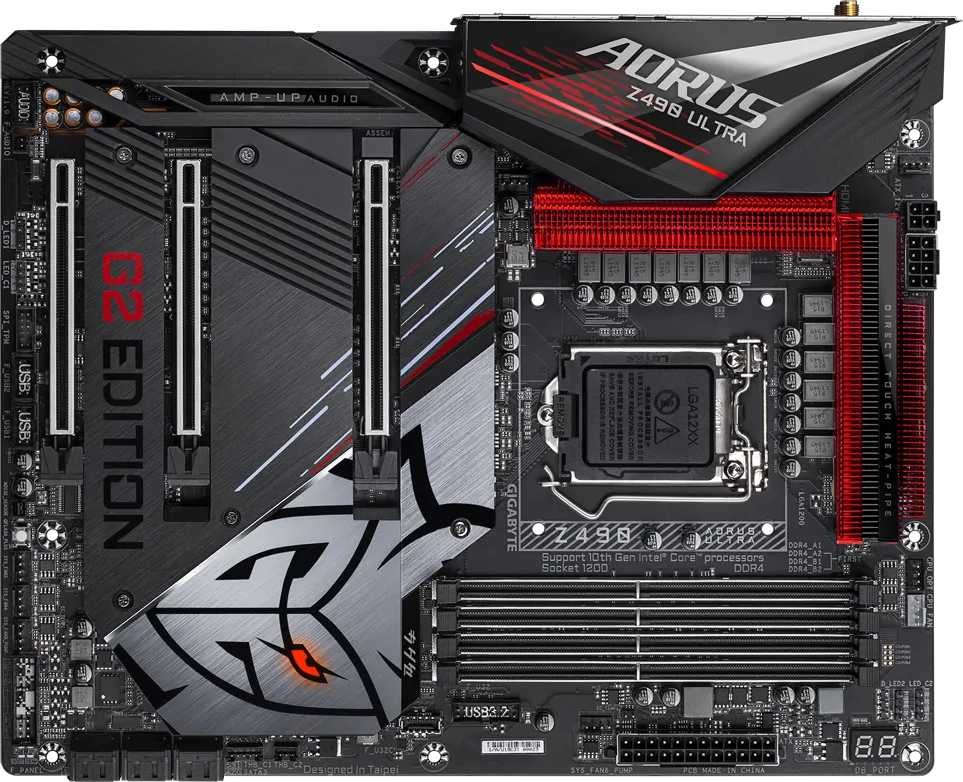 Материнская плата Gigabyte Z490 AORUS ULTRA G2 Soc-1200 Intel Z490 4xDDR4 ATX AC`97 8ch(7.1) 2.5Gg RAID+HDMI