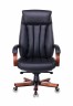 Кресло руководителя Бюрократ T-9922WALNUT черный кожа крестовина металл/дерево