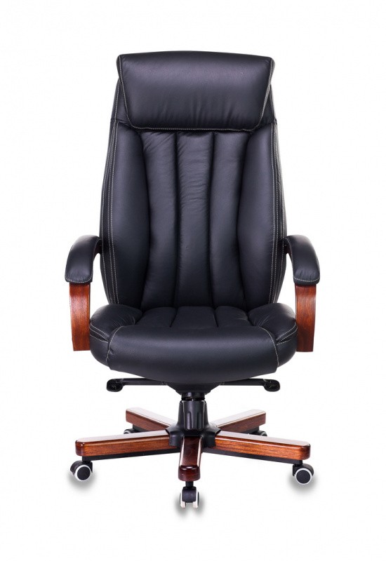 Кресло руководителя Бюрократ T-9922WALNUT черный кожа крестовина металл/дерево