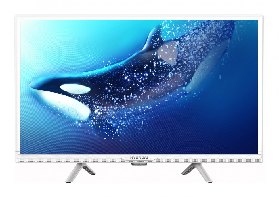 Телевизор LED Hyundai 24" H-LED24FS5020 белый/HD READY/60Hz/DVB-T/DVB-T2/DVB-C/DVB-S2/USB/WiFi/Smart TV (RUS)