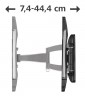 Кронштейн для телевизора Hama Fullmotion TV Premium черный 32"-65" макс.50кг настенный