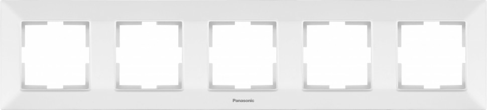 Рамка Panasonic Arkedia Slim WNTF08052WH-RU 5x горизонтальный монтаж пластик белый (упак.:1шт)