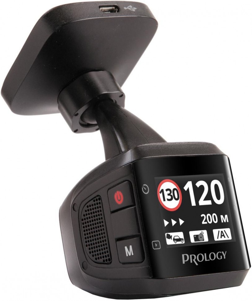 Видеорегистратор Prology VX-750 черный 4Mpix 1296x2304 1296p 125гр. GPS Ambarella A7LA50