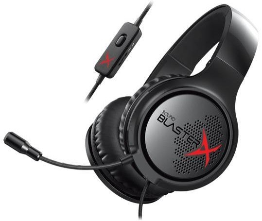 Наушники с микрофоном Creative Sound BlasterX H3 черный 1.2м мониторные оголовье (70GH034000000)