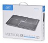 Подставка для ноутбука Deepcool MULTI CORE X8 (MULTICOREX8) 17"381x268x29мм 23дБ 2xUSB 4x 100ммFAN 1290г алюминий/пластик черный