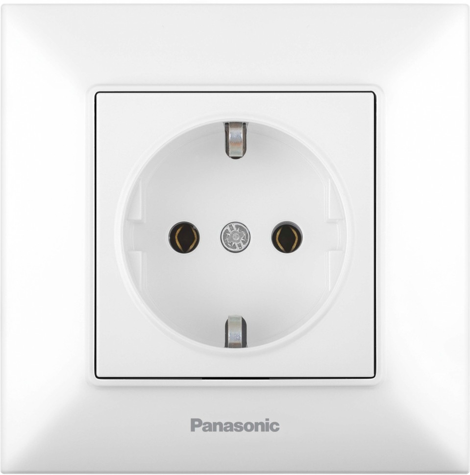 Розетка силовая Panasonic Arkedia Slim (WNTC02022WH-RU) скрыт. зазем. IP20 белый (упак.:1шт)