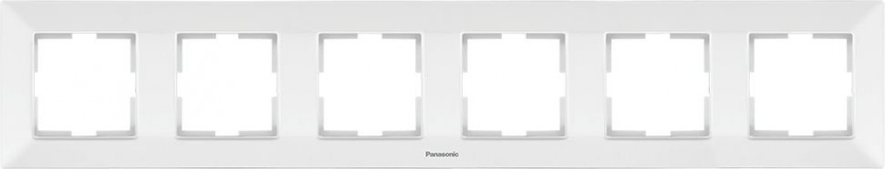 Рамка Panasonic Arkedia Slim WNTF08062WH-RU 6x горизонтальный монтаж пластик белый (упак.:1шт)