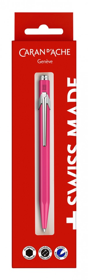 Ручка шариковая Carandache Office 849 Fluo (849.690) фиолетовый M синие чернила блистер