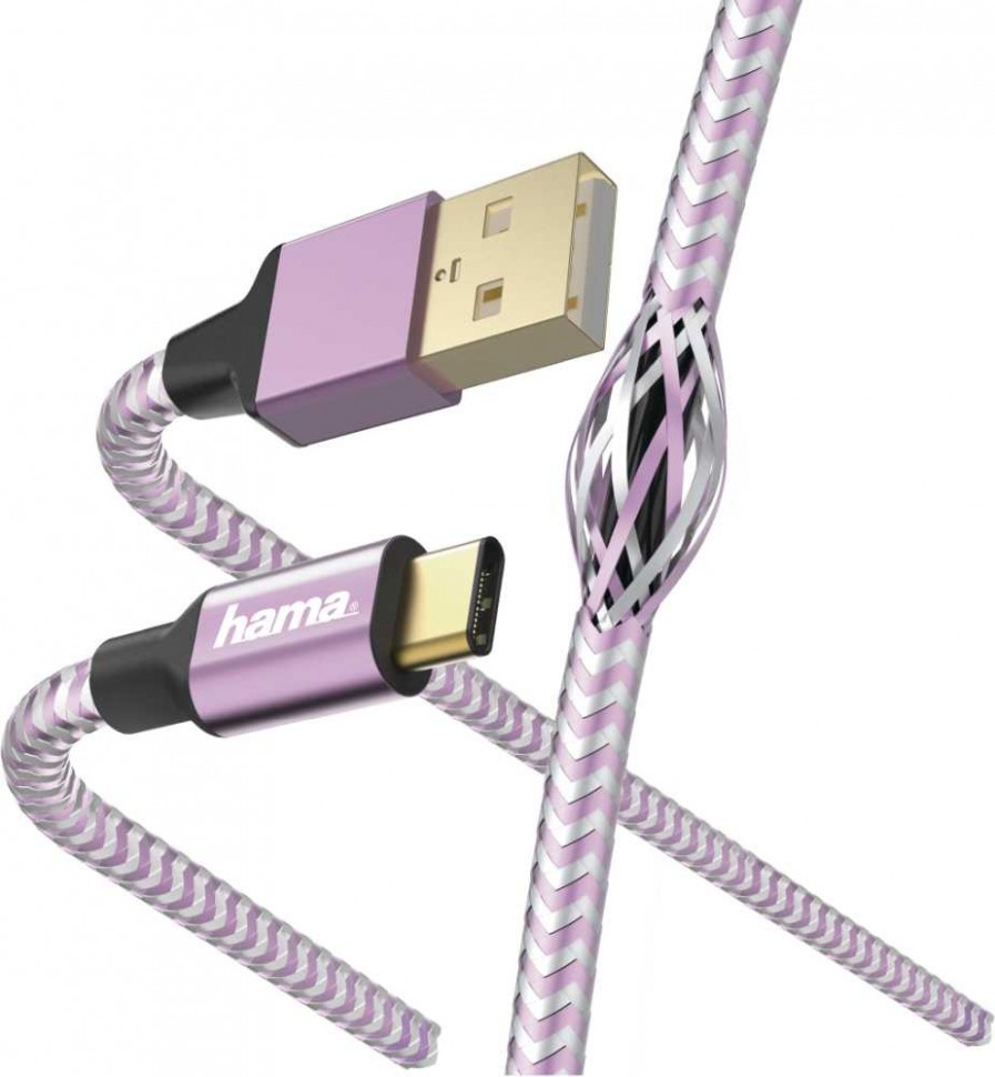 Кабель Hama 00187203 USB (m)-USB Type-C (m) 1.5м фиолетовый