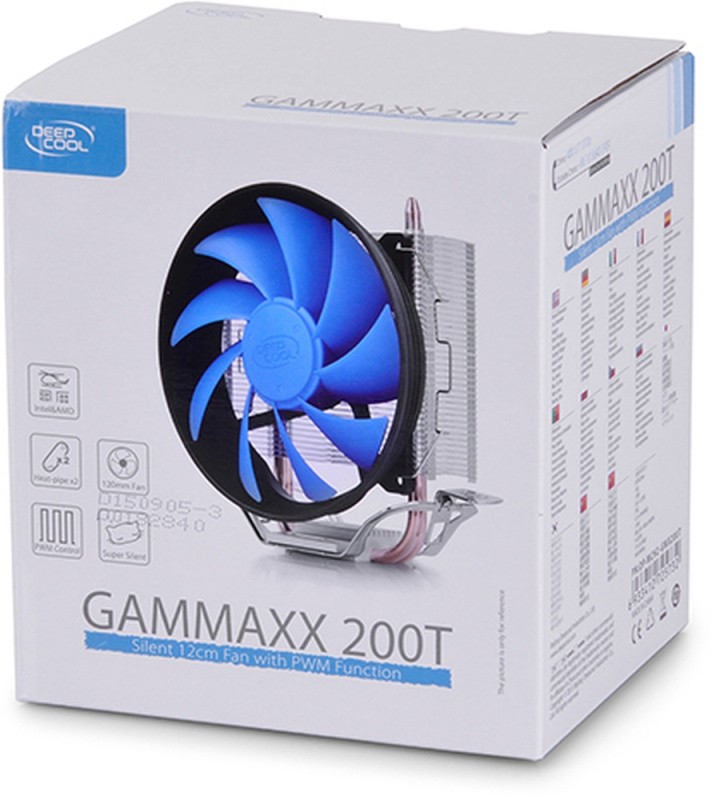 Устройство охлаждения(кулер) Deepcool GAMMAXX 200 V2 Soc-AM4/AM3+/1150/1151/1200 4-pin 18-24dB Al+Cu 100W 326gr Ret