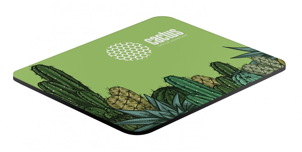 Коврик для мыши Cactus CS-MP-C02S Мини зеленый 250x200x3мм