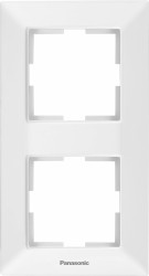 Рамка Panasonic Arkedia Slim WNTF08122WH-RU 2x вертикальный монтаж пластик белый (упак.:1шт)