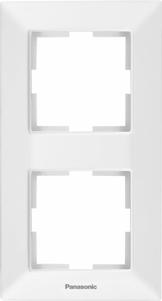 Рамка Panasonic Arkedia Slim WNTF08122WH-RU 2x вертикальный монтаж пластик белый (упак.:1шт)