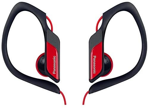Наушники вкладыши Panasonic RP-HS34E-R 1.2м красный проводные крепление за ухом