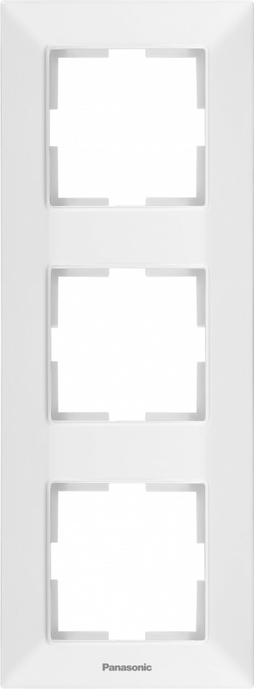 Рамка Panasonic Arkedia Slim WNTF08132WH-RU 3x вертикальный монтаж пластик белый (упак.:1шт)