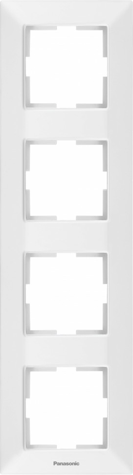 Рамка Panasonic Arkedia Slim WNTF08142WH-RU 4x вертикальный монтаж пластик белый (упак.:1шт)