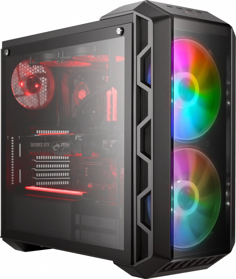 Корпус Cooler Master MasterCase H500 Iron Grey ARGB темно-серый без БП ATX 5x120mm 4x140mm 1x200mm 2xUSB2.0 2xUSB3.0 audio bott PSU