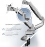 Кронштейн для мониторов Onkron G200 серебристый 13"-32" макс.18кг настольный поворот и наклон верт.перемещ.