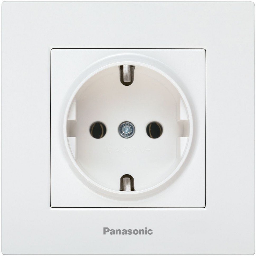 Розетка силовая Panasonic Karre Plus (WKTC02022WH-RU) скрыт. зазем. IP20 белый (упак.:1шт)