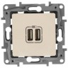 Розетка USB Legrand Etika (672394) скрыт. слоновая кость