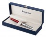 Ручка перьевая Waterman Hemisphere (2146623) Matte SS Red CT F перо сталь нержавеющая подар.кор.