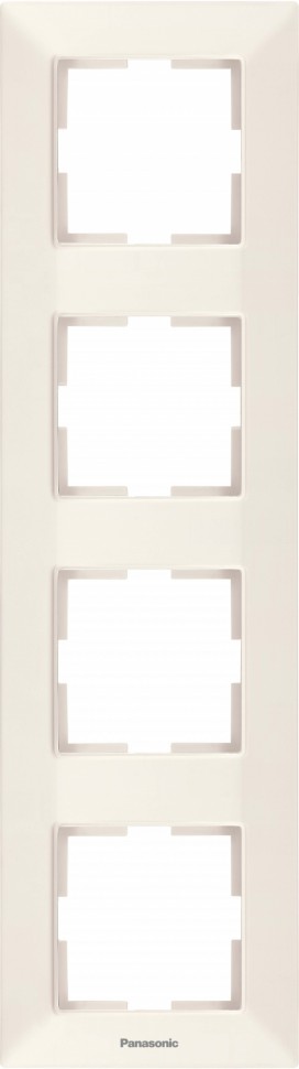 Рамка Panasonic Arkedia Slim WNTF08142BG-RU 4x вертикальный монтаж пластик бежевый (упак.:1шт)