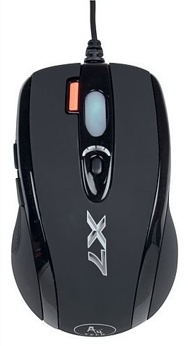 Мышь A4Tech X-718BK черный оптическая (3000dpi) USB (6but)