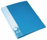 Папка метал.зажим Бюрократ -PZ07CBLUE A4 пластик 0.7мм внут.и торц.карм синий