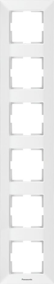 Рамка Panasonic Arkedia Slim WNTF08162WH-RU 6x вертикальный монтаж пластик белый (упак.:1шт)