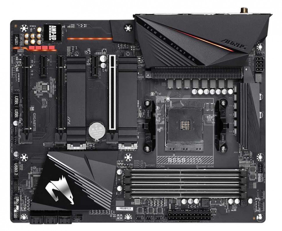 Материнская плата Gigabyte B550 AORUS PRO AC Soc-AM4 AMD B550 4xDDR4 ATX AC`97 8ch(7.1) 2.5Gg RAID+HDMI